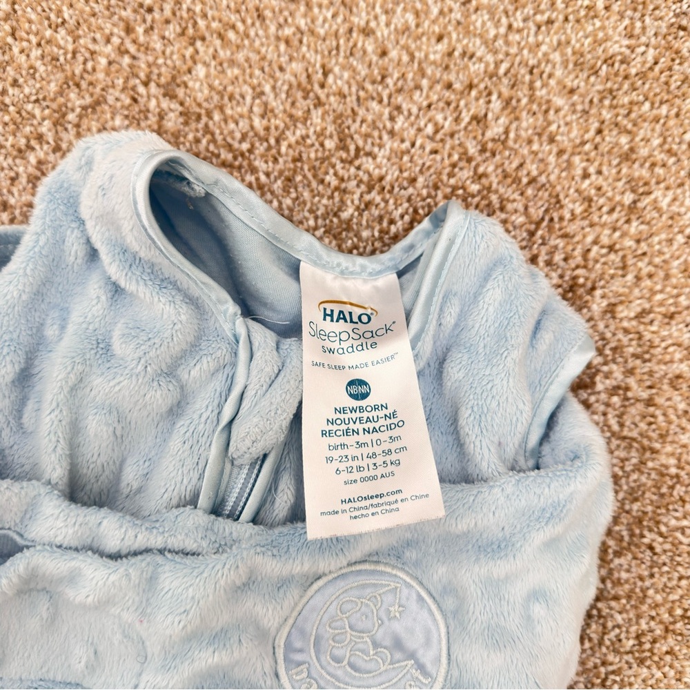 HALO Newborn Light Blue SleepSack Swaddle Wrap 0033 - Picture 4 of 10
